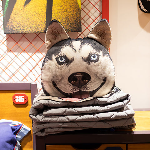 Husky Pillow Quilt Dual Use Two In One Office Lunch Break Pillow