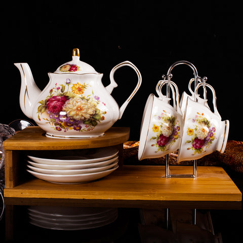 Jingdezhen Ceramic European Style Tea Set, Coffee Cup And Saucer