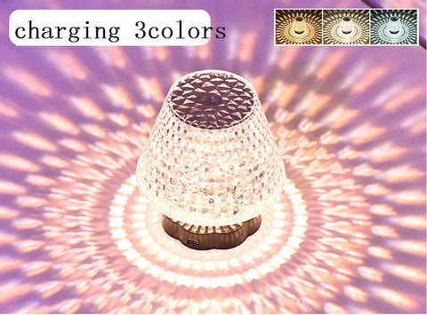 Romantic Diamond Crystal Lamp Table Light USB Touch Sensor Bar Table Lamp Dimming Beside Lamp LED Night Light For Restaurant Wedding Flower