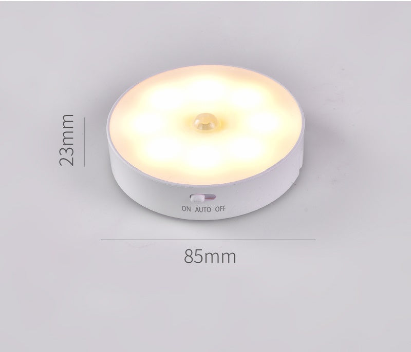Small Size Night Light Motion Sensor LED Light USB Chargeable Lamp For Dormitory Kitchen Bedroom Stairs Hallway Cabinet Closet Wardrobe