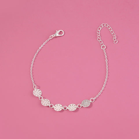 Silver glow-in-the-dark cyclone bracelet