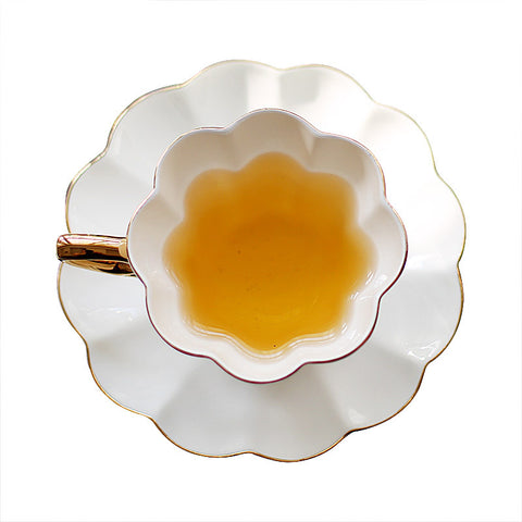 High-end Gold Ceramic Black Tea Cup, Coffee Cup And Saucer Set