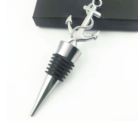 Manufacturer Sells Directly LOVE Ship Anchor Red Wine Stopper Creative Wine Stopper Zinc Alloy Bottle Stopper Fresh-keeping Stopper Christmas Gift