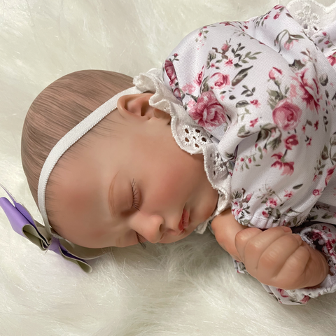 Doll 43CM 3D Painting Bebe Reborn Baby Doll Ashley Sleeping Girl So Adorable Reborn Toy Gift For Kids LOL