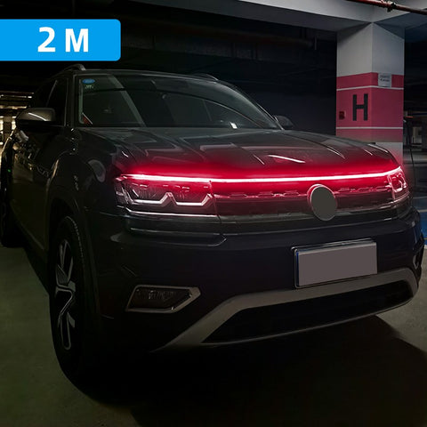 LED Daytime Running Light Scan Starting Car Hood Decorative Lights DRL Auto Engine Hood Guide Decorative Ambient Lamp 12V