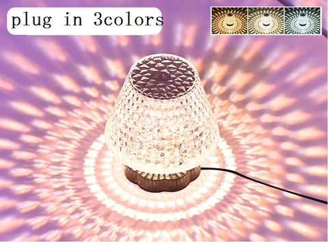 Romantic Diamond Crystal Lamp Table Light USB Touch Sensor Bar Table Lamp Dimming Beside Lamp LED Night Light For Restaurant Wedding Flower