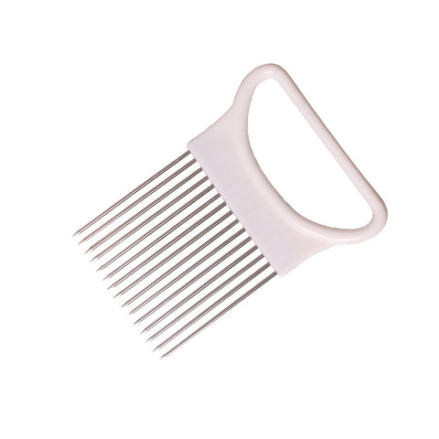 Stainless Steel Onion Fruits Vegetable Meat Needle Fork Slicer Tomato Cutter Cutting Holder Kitchen Accessorie Tool