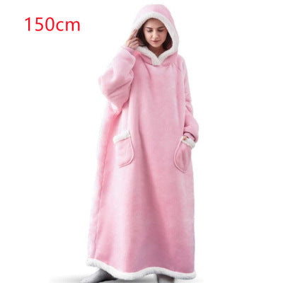 Winter TV Hoodie Large Thick Blanket Winter Warm Home Clothes Women Men Oversized Pullover With Pockets