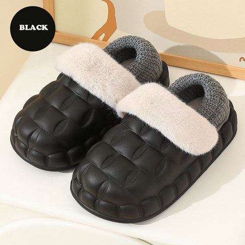 Winter Fashionable High Quality Non-slip Soft Warm Fur Removable And Washable Cotton Home Indoor Women Men Slippers