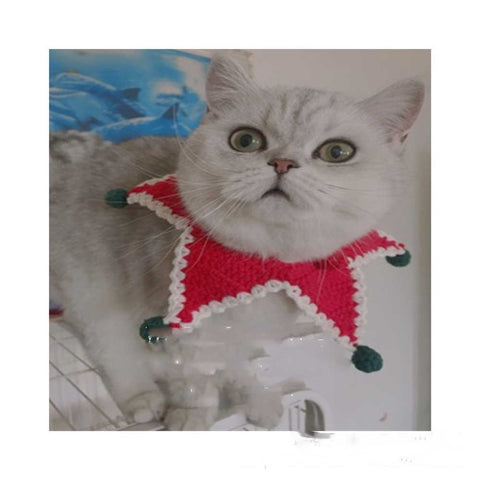 Pet Cat DogChristmas Wool Knitted Collar