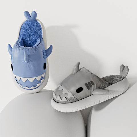 Winter Shark Slippers Detachable House Shoes For Women