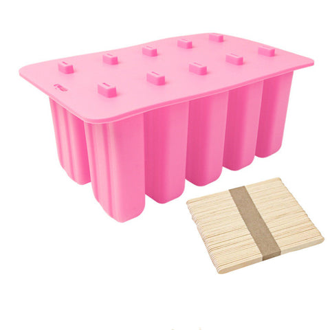 10 Consecutive Ice Cream Ice Cream Molds Silicone Ice Tray Creative Popsicle Sharpener Kitchen Tool