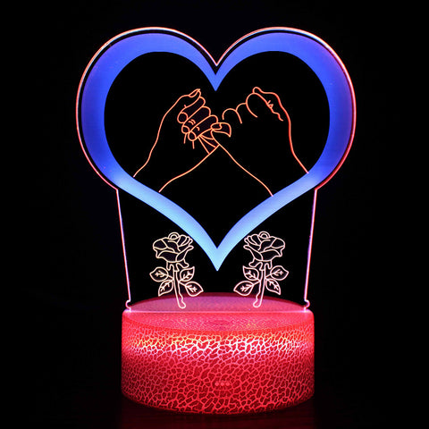 3 Acrylic Plates 3D Night Lights Touch Control Colorful LED Lamp 3D Peacock Animal Light Kids Gift Creative Bedroom Decor