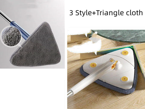 Extendable Triangle Mop 360 Rotatable Adjustable 110 Cm Cleaning Mop For Tub Tile Floor Wall Cleaning Mop Deep Cleaning Mop