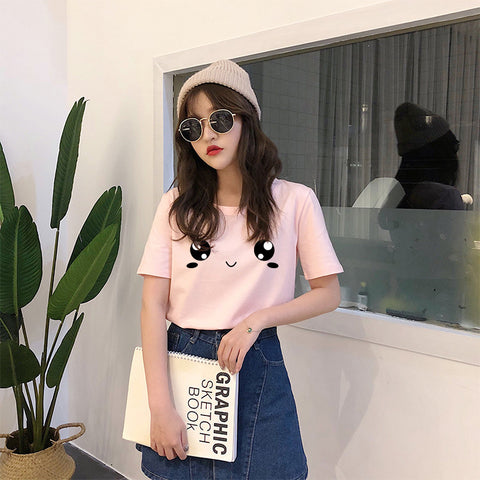 Women's Loose Fashion Print Short Sleeve T-shirt