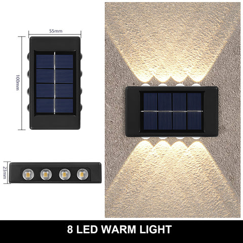 Solar Lamp Light Garden Night Light Solar Wall Lamp Outdoor Waterproof Up And Down Luminous Lighting Decor