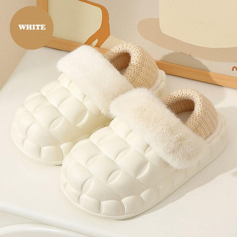 Winter Fashionable High Quality Non-slip Soft Warm Fur Removable And Washable Cotton Home Indoor Women Men Slippers