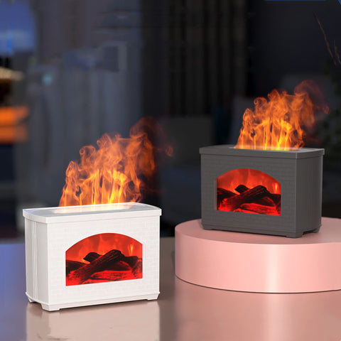 Aroma Diffuser Simulated Flame Light Effect Humidifier For Home Office Use Night Light Atmosphere Light
