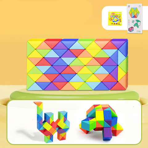 Snake Twist Cube Stress Relief Educational Toys Children Gifts Magic Snake Ruler Puzzle Folding Educational