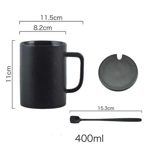 Frosted Personality Ceramic Mug Stoneware Black Retro Coffee Cup Milk Tea Water Cup Japanese Simple Cup