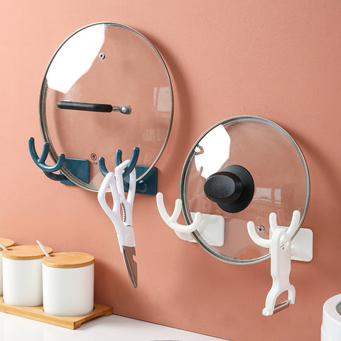 Cartoon Plastic Antler Pot Cover Rack