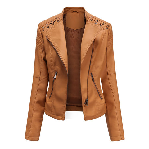Faux Leather Jackets Women 2023 Spring Autumn Biker Coat Pu Motorcycle Suit Female Loose Streetwear Coat