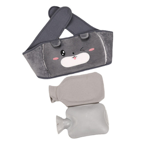 Warm Winter Hot Water Bottle Portbale High Quaility Hot Water Bag Three-piece Plush Waist Cover Belt Cute Animal