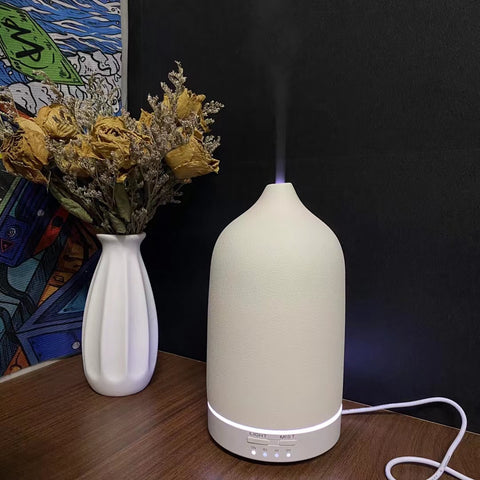 5 Colors Ceramic Humidifiers Smart Ultrasonic Aroma Diffuser 100ML Ceramic Aroma Diffuser