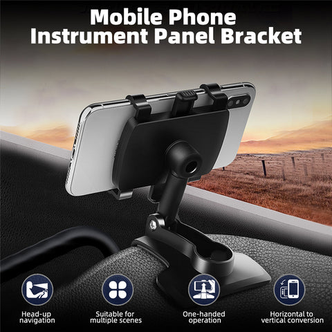 3 In 1 Car Phone Holder Dashboard Rearview Mirror Mobile Phone GPS Navigation Bracket Adjustable Auto Phone Holder