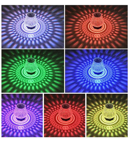 Romantic Diamond Crystal Lamp Table Light USB Touch Sensor Bar Table Lamp Dimming Beside Lamp LED Night Light For Restaurant Wedding Flower