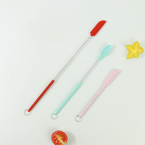 Cosmetic Silicone Spatula Mini Retractable Extended