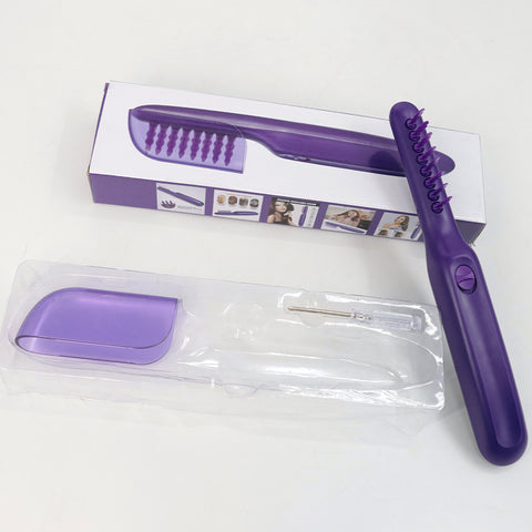 Electric Detangling Brush Automated Hair-Detangler - Automatic Hair Detangler Brush Wet Or Dry Use Purple Hair Brush