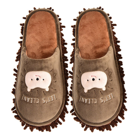Detachable And Washable Four Seasons Home Mopping Slippers