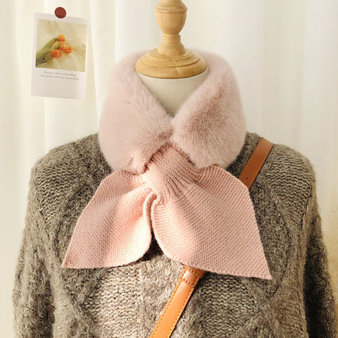 Women's Thick And Warm Plush Rabbit-like Scarf