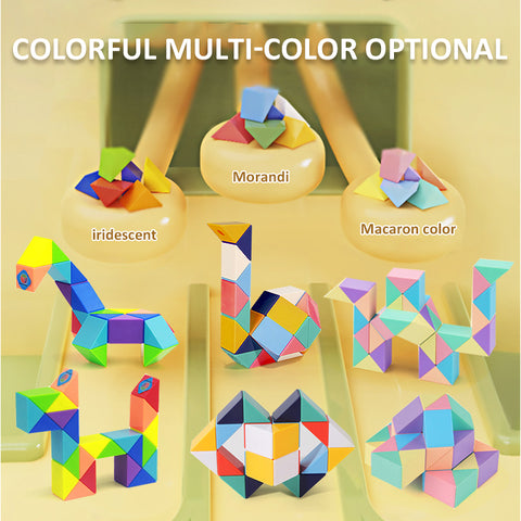 Snake Twist Cube Stress Relief Educational Toys Children Gifts Magic Snake Ruler Puzzle Folding Educational