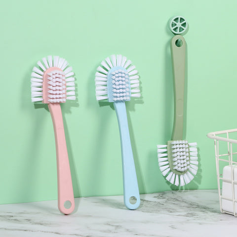 Multi Faced Long Handled Soft Bristled Shoe Brush