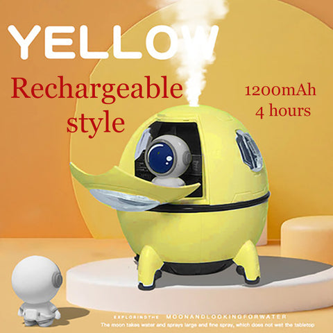 220ML Rechargeable Space Capsule Air Humidifier USB Ultrasonic Cool Mist Aromatherapy Water Diffuser With Led Light Astronaut