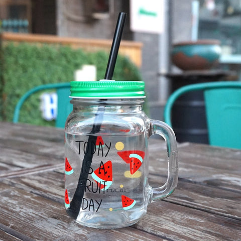 Juice Drink Bottle Handle Cup Portable Coffee Frosted Milk Tea Cup