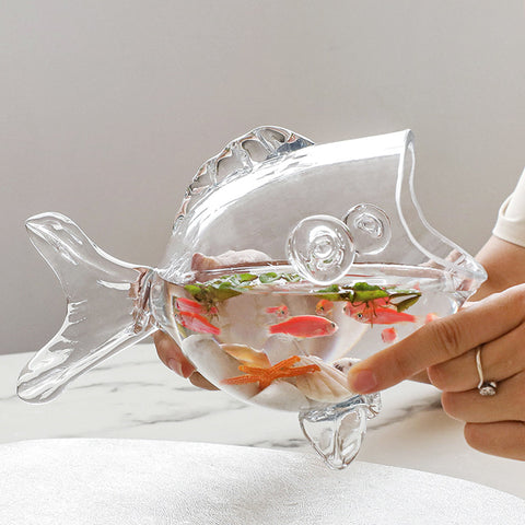 Fish-shaped Decorative Glass Ornaments Decorate Hydroponic Flowers Home Living Room Bedroom