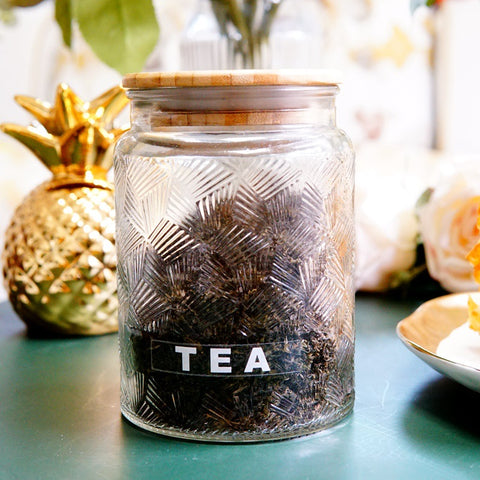 Metal Glass Storage Jar Coffee Tea Cans Kitchen Supplies Table Decoration