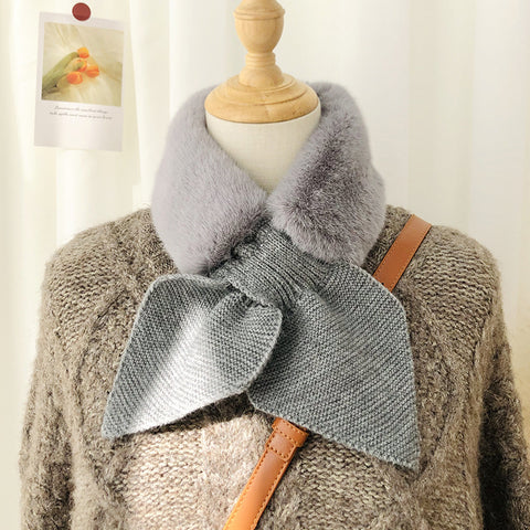 Women's Thick And Warm Plush Rabbit-like Scarf