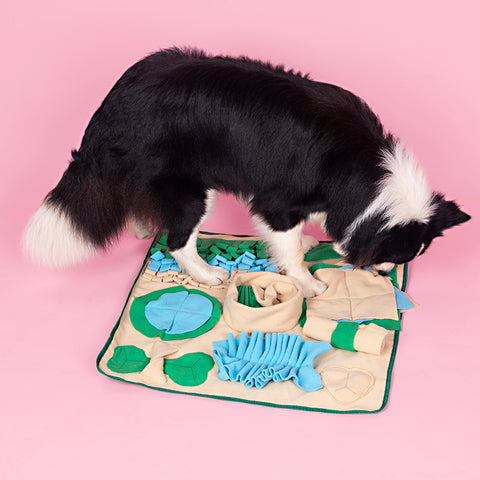 Snuffle Mat for Dogs, Nosework Feeding Blanket Sniffing Pad for Interactive Games, Foraging Puzzle Enrichment Toys for Large Small Medium Pets