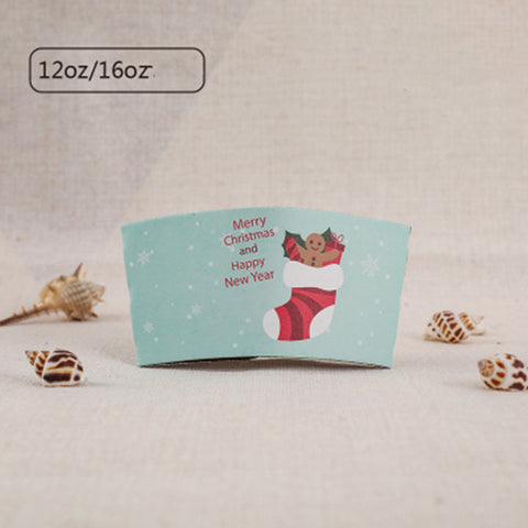 Paper Tray Dessert Festive Christmas Cup Set Coffee Cup Milk Tea Paper Cup