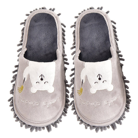 Detachable And Washable Four Seasons Home Mopping Slippers