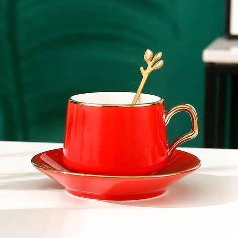 Afternoon Tea Ceramic Coffee Cup And Saucer Set