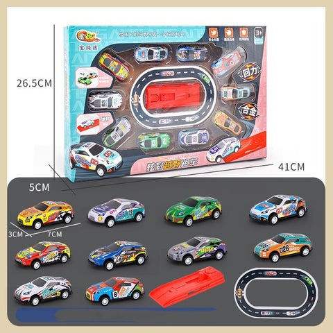 Alloy Metal Car Model Non-duplicate Children's Simulation Model Car Set High-grade Gift Box