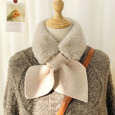 Women's Thick And Warm Plush Rabbit-like Scarf