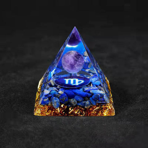 Twelve Constellation Chakra Pyramid Crystal Gravel Bedroom Ornament