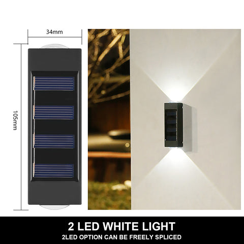 Solar Lamp Light Garden Night Light Solar Wall Lamp Outdoor Waterproof Up And Down Luminous Lighting Decor