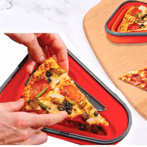 Silicone Folding Adjustable Triangular Pizza Box